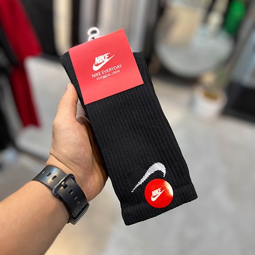 جوراب ساقدار NIKE SPORT SOLO SWOOSH پنبه مشکی پک 4 عددی